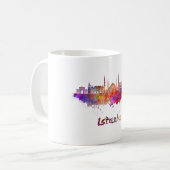 Istanbul skyline in watercolor koffiemok (Voorkant links)