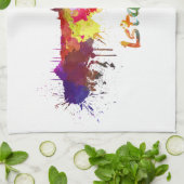 Istanbul skyline in watercolor theedoek (Gevouwen)