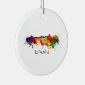 Istanbul skyline in waterverf keramisch ornament (Rechts)