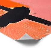 Istanbul Skyline met Waterfront in Fauvistische ku Poster (Hoek)