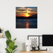 Istanbul Skyline tegen mooie zon Poster (Thuiskantoor)