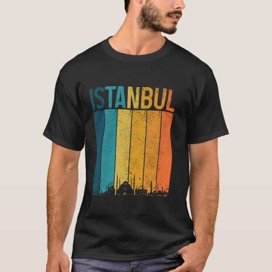 Istanbul Skyline Turkije Turkse Pride Souvenir Tou T-shirt (Voorkant)