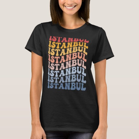 Istanbul Stad Groovy Retro T-shirt (Voorkant)