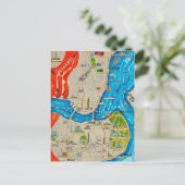 Istanbul Stadkaart Ansichtkaart Briefkaart (Staand voorkant)