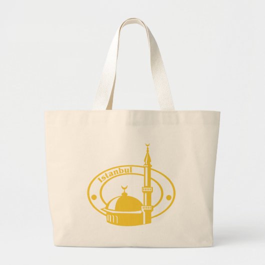 Istanbul Stamp Grote Tote Bag (Voorkant)