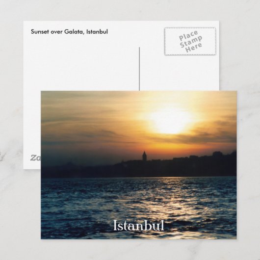 Istanbul Sunset Briefkaart (Voorkant / Achterkant)