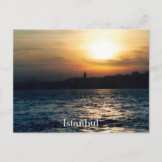 Istanbul Sunset Briefkaart (Voorkant)