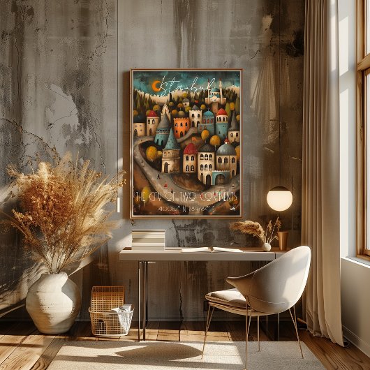 Istanbul: The City of Two Continents - Whimsical Perfect Poster