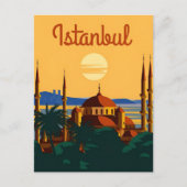 Istanbul Tower Turkije Travel waterverf Briefkaart (Voorkant)