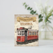 Istanbul Tower Turkije Travel waterverf Briefkaart (Staand voorkant)