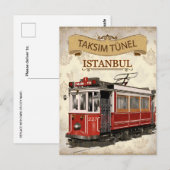 Istanbul Tower Turkije Travel waterverf Briefkaart (Voorkant / Achterkant)