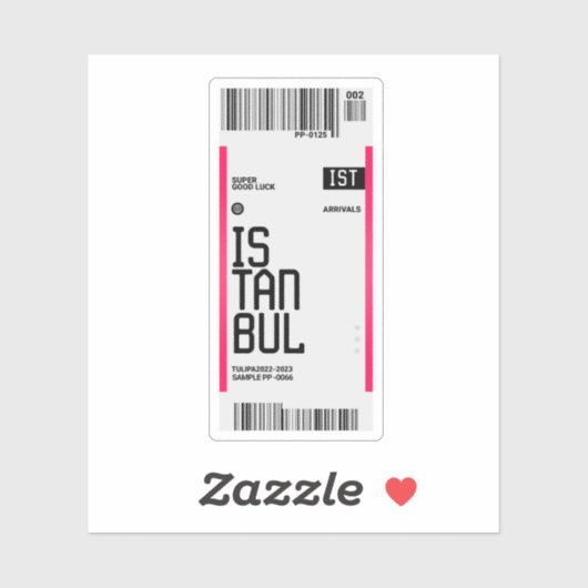 Istanbul Travel Ticket Sticker (Vel)