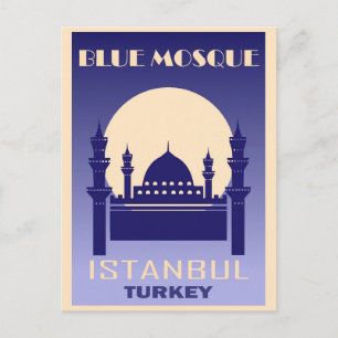 Istanbul Turkey  Blue Mosque Travel Briefkaart