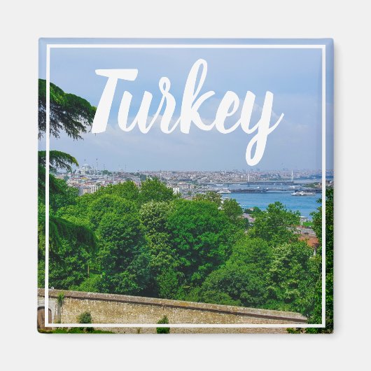 Istanbul Turkey City Bosphorus Uitzicht Magneet (Voorkant)
