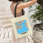 Istanbul, Turkey City Map Tote Bag