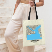 Istanbul, Turkey City Map Tote Bag