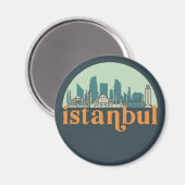 Istanbul Turkey  City Skyline Cityscape Art Magneet (Voorkant / Achterkant)