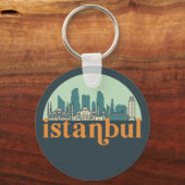 Istanbul Turkey  City Skyline Cityscape Art Sleutelhanger (Voorkant)