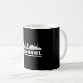 Istanbul Turkey City Skyline Cityscape Funny Gift Koffiemok (Voorkant rechts)