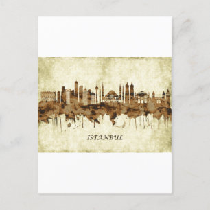 Istanbul Turkey Cityscape Feestdagenkaart