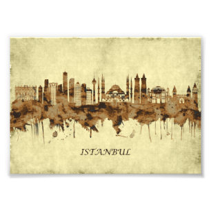 Istanbul Turkey Cityscape Foto Afdruk