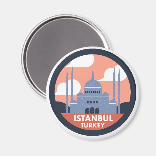 Istanbul Turkey magnet (Voorkant / Achterkant)