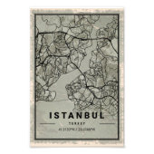 Istanbul turkey map print poster canvas (Voorkant)
