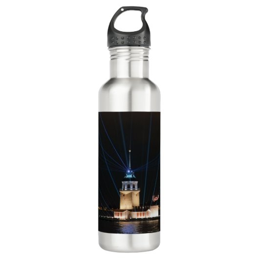 Istanbul Turkey Night Light Scene Travel landscape Waterfles (Voorkant)