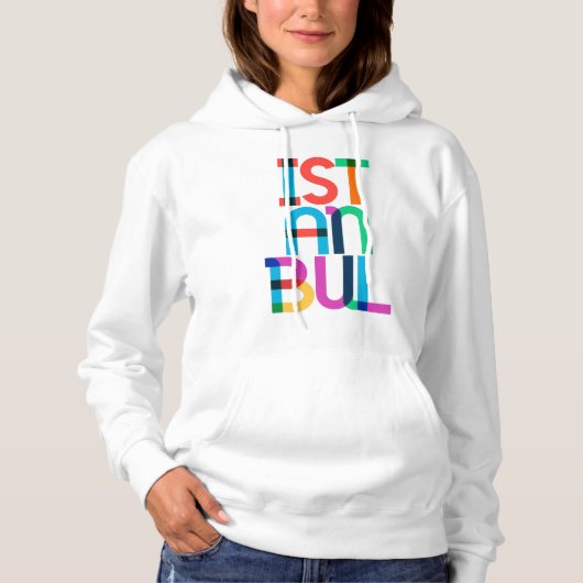 Istanbul Turkey Pop Art Letters Hoodie (Voorkant)