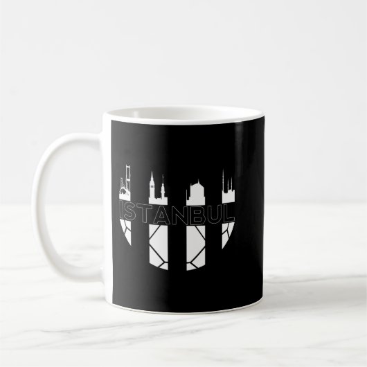 Istanbul Turkey skyline Besiktas football fan Pull Koffiemok (Links)