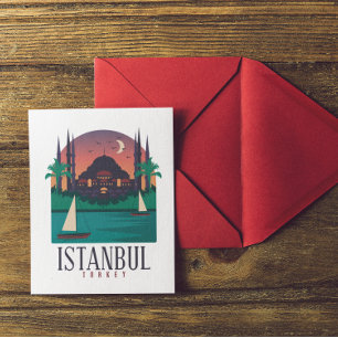 Istanbul Turkey Skyline Briefkaart