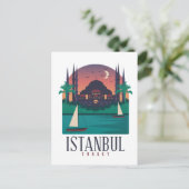  Istanbul Turkey Skyline Briefkaart (Staand voorkant)