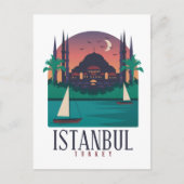  Istanbul Turkey Skyline Briefkaart (Voorkant)