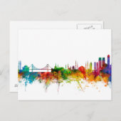 Istanbul Turkey Skyline Briefkaart (Voorkant / Achterkant)