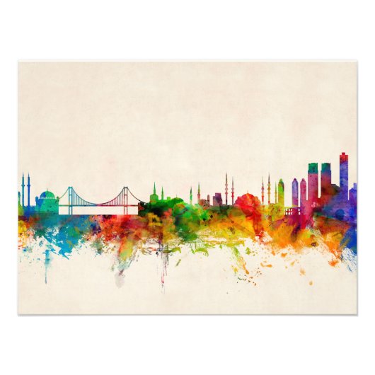 Istanbul Turkey Skyline Foto Afdruk (Voorkant)