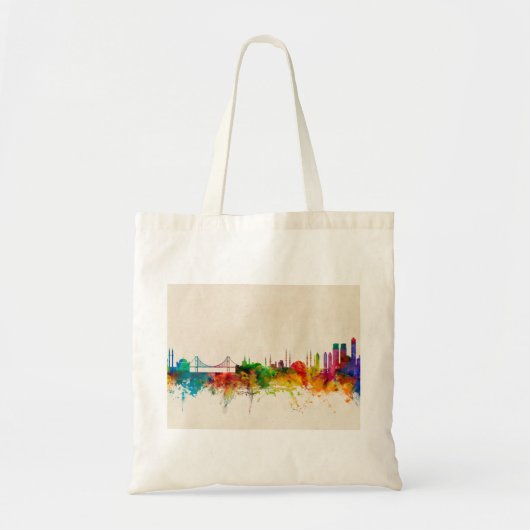Istanbul Turkey Skyline Tote Bag (Voorkant)
