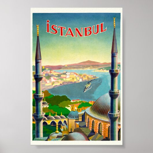 Istanbul Turkey Vintage Poster 1939 (Voorkant)