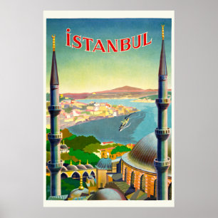Istanbul Turkey Vintage Poster 1939