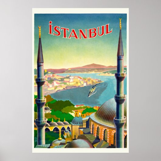 Istanbul Turkey Vintage Poster 1939 (Voorkant)