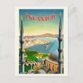 Istanbul Turkey Vintage Poster 1939 Briefkaart (Voorkant)