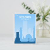 Istanbul Turkey Vintage Travel Poster Briefkaart (Staand voorkant)