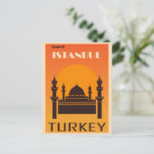 Istanbul Turkey Vintage Travel Poster Briefkaart (Staand voorkant)