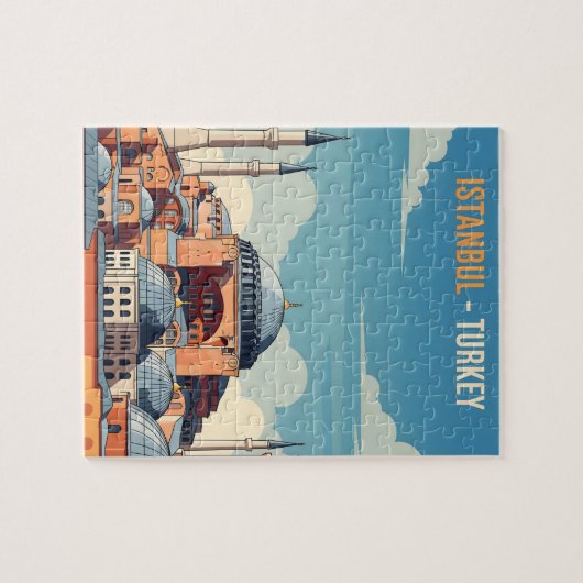 Istanbul Turkey with hagia Sophia and minarets Legpuzzel (Horizontaal)