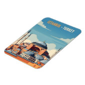 Istanbul Turkey with hagia Sophia and minarets Magneet (Linkerzijde)