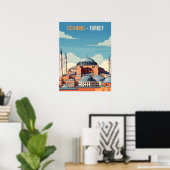 Istanbul Turkey with hagia Sophia and minarets Poster (Thuiskantoor)