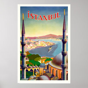 Istanbul Turkije Azië Wereld Reizen Vintage Reizen Poster