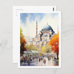 Istanbul Turkije Beroemde reisplaats Briefkaart