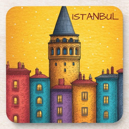 Istanbul Turkije Bier Onderzetter (Voorkant)