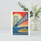 Istanbul, Turkije, Bosphorus-brug, cruiser voor to Briefkaart (Staand voorkant)