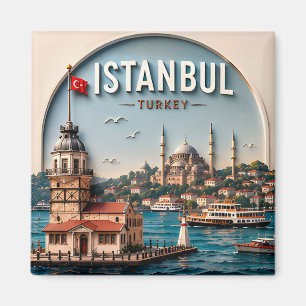 Istanbul Turkije Bosphorus Historische Stad Reizen Magneet